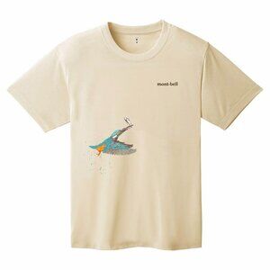 MONTBELL JAPAN Kingfisher Print Ivory T Shirt NWT